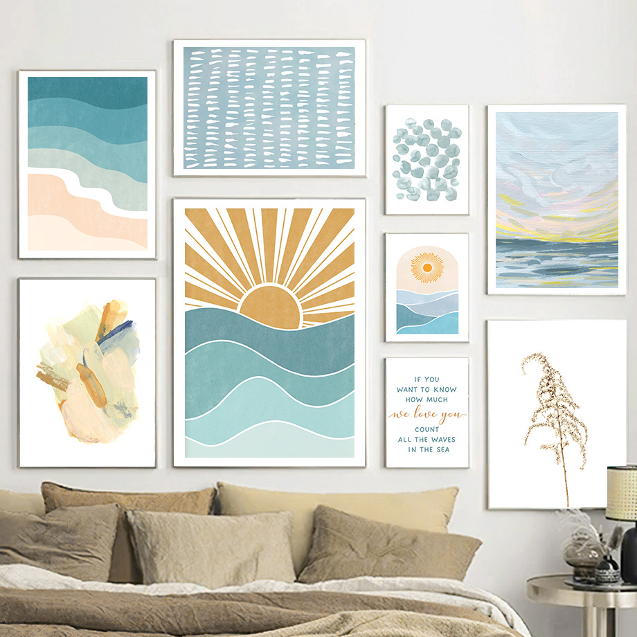 Baby Nursery Quotes Wall Art - Zonsopgang Zonsondergang Strand Oceaan Quotes Wall