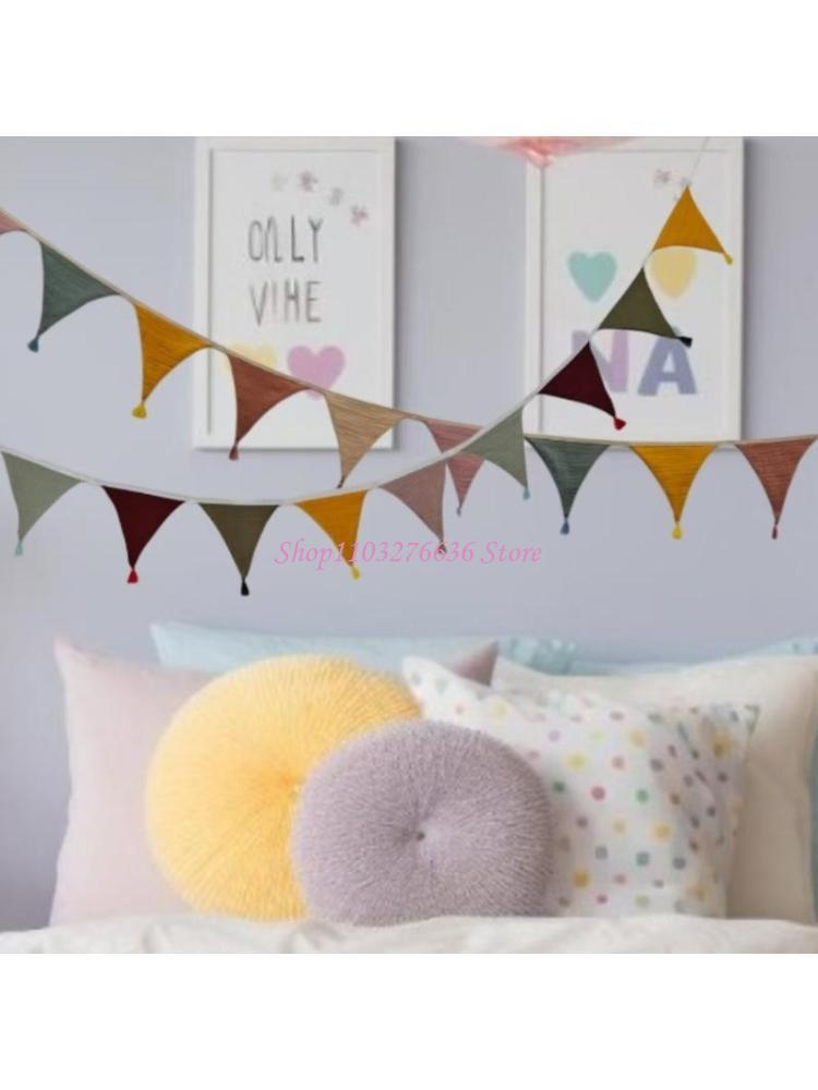 Baby Nursery Bunting - R6FD ademende snoepkleurige kinderkamer vlaggenlijn vlag