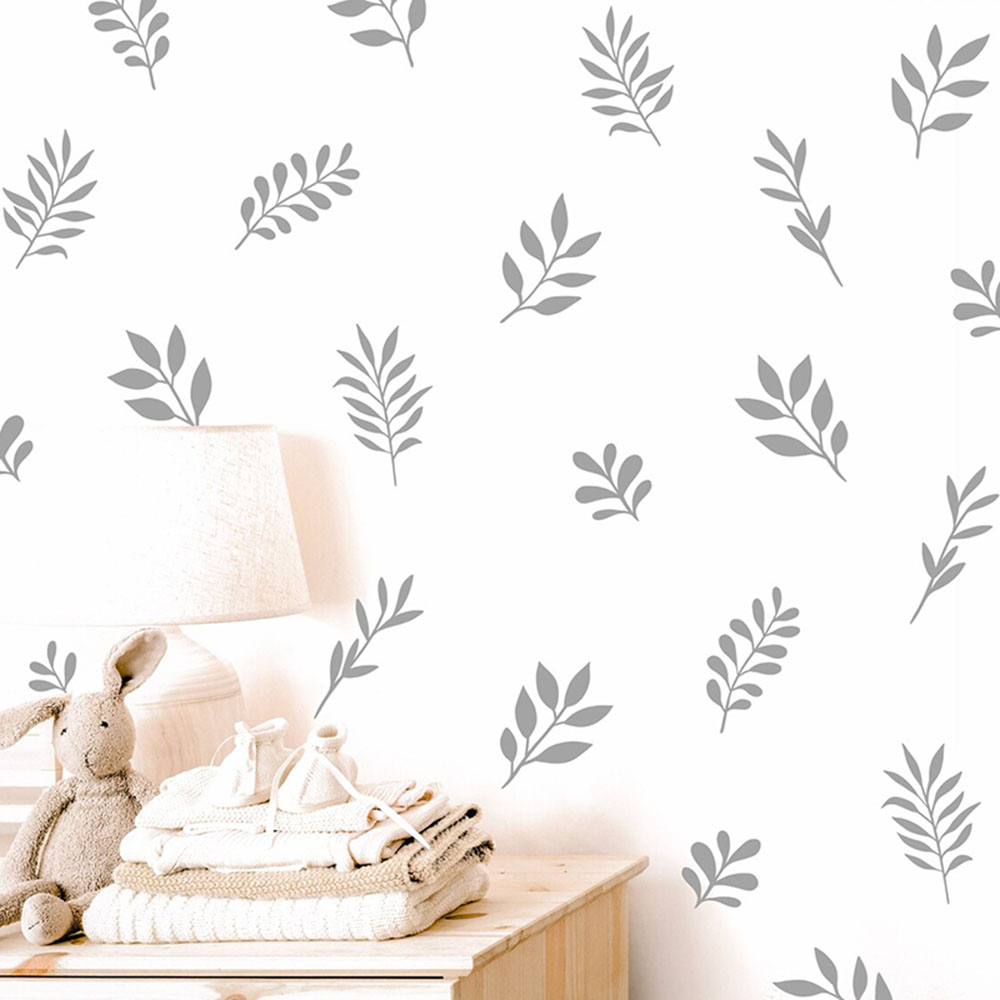 Baby Nursery Tree - 41 stuks botanische blad muursticker speelkamer