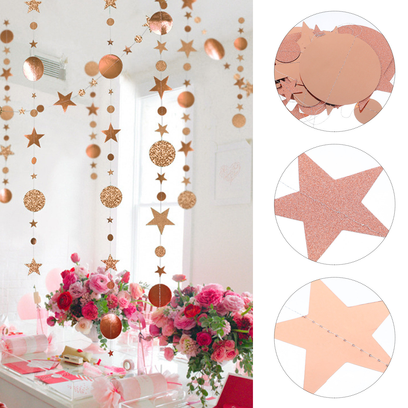 2 stuks hangende sterrenkrans  - Baby Nursery Bunting recensie en prijs