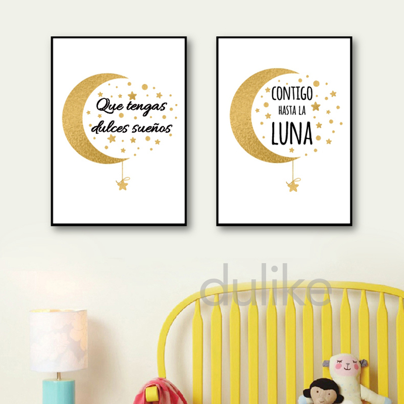 Spaanse kinderslaapkamer kunst - Baby Nursery Quotes Wall Art recensie en prijs