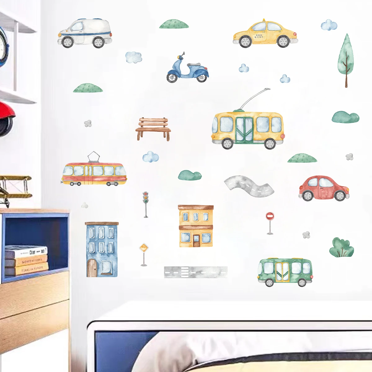 Cartoon Boom Bus Auto Muurstic - Baby Nursery Tree recensie en prijs