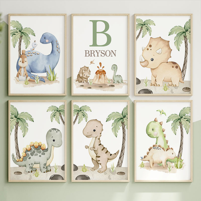 6 soorten neutrale dinosaurus  - Baby Nursery Tree recensie en prijs