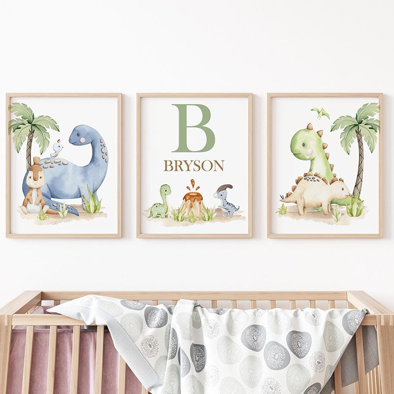 6 soorten neutrale dinosaurus  - Baby Nursery Tree recensie en prijs