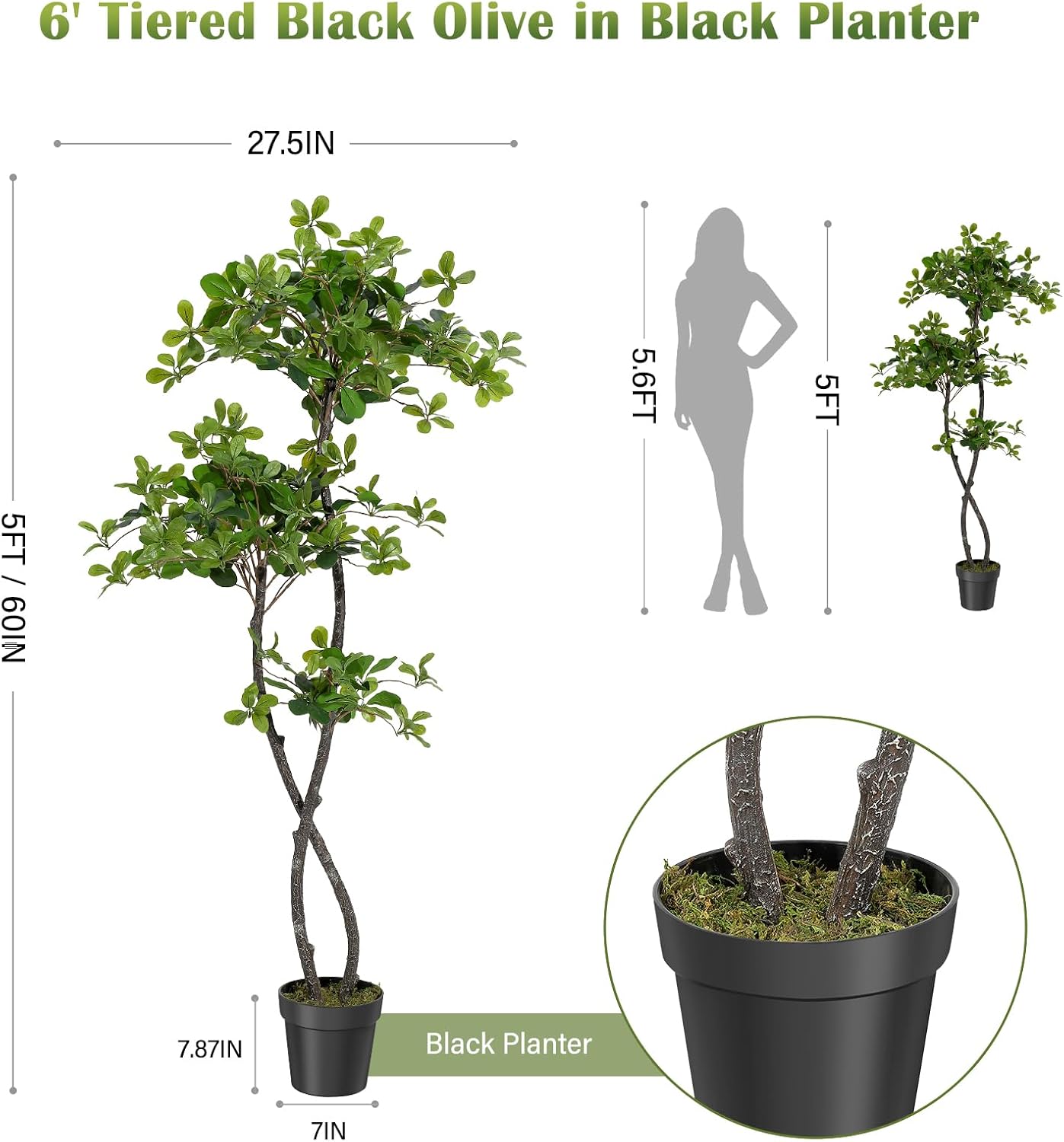 Kunstplanten voor binnen, 5/6  - Baby Nursery Tree recensie en prijs