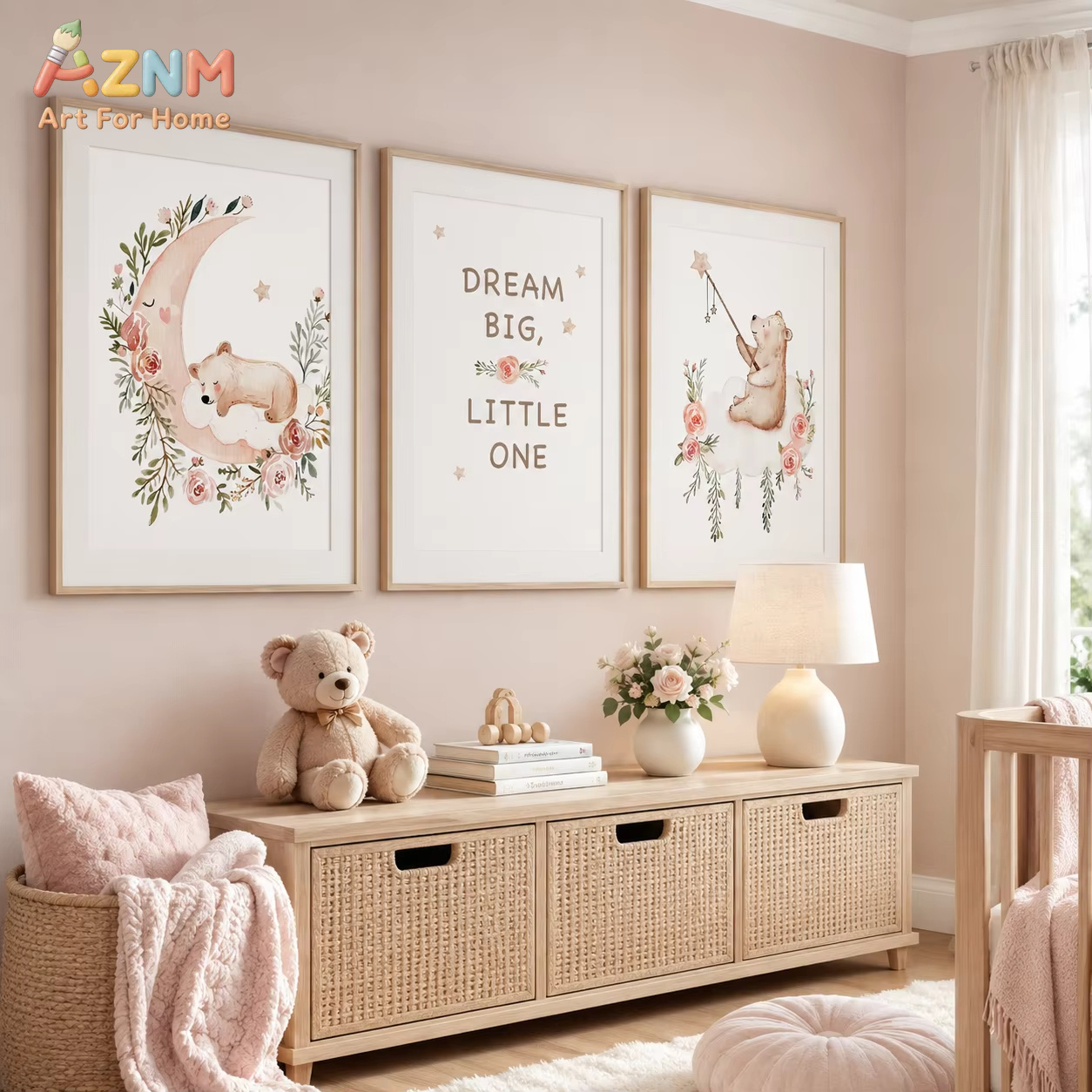 AZNM kinderkamer bloemenmuurku - Baby Nursery Quotes Wall Art recensie en prijs