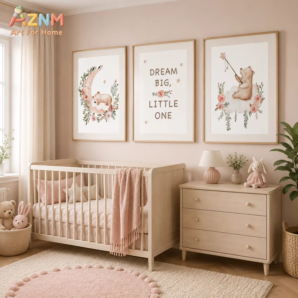 AZNM kinderkamer bloemenmuurku - Baby Nursery Quotes Wall Art recensie en prijs