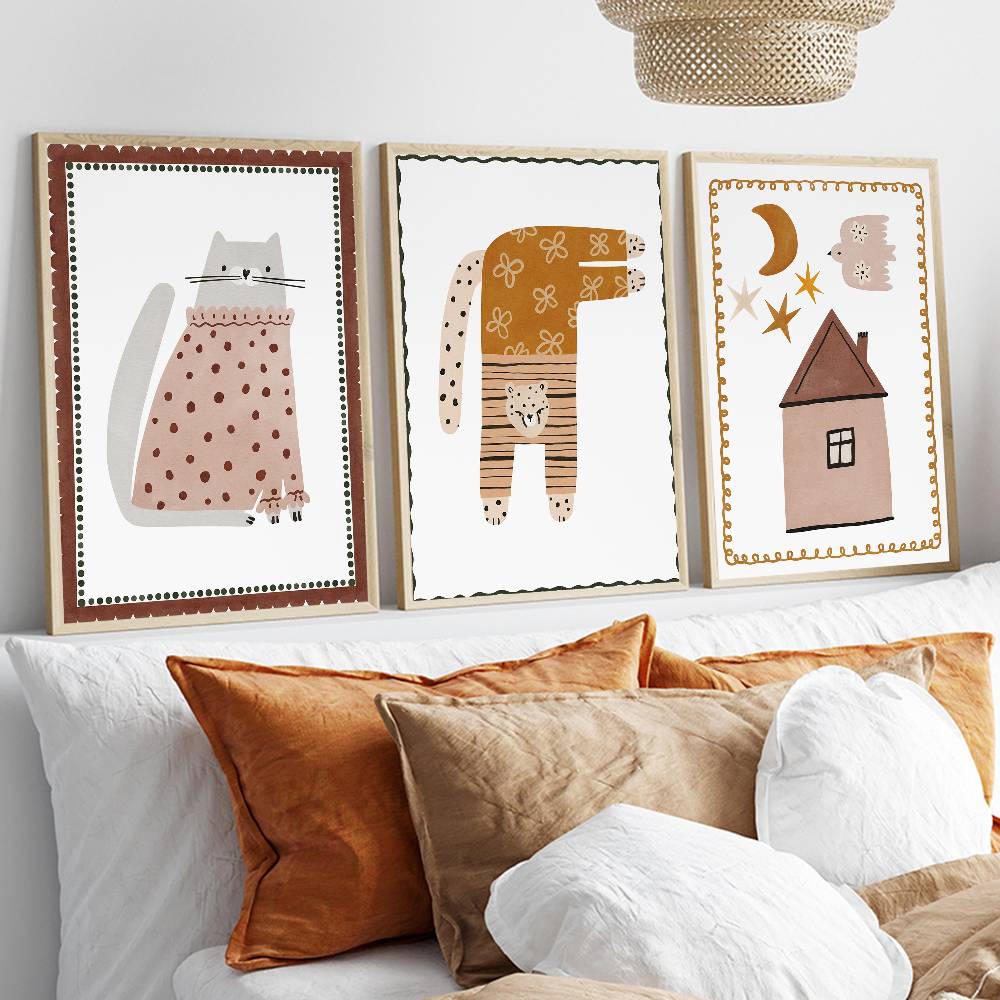 Neutrale Boho kinderposter sch - Baby Nursery Wallpaper Neutral recensie en prijs