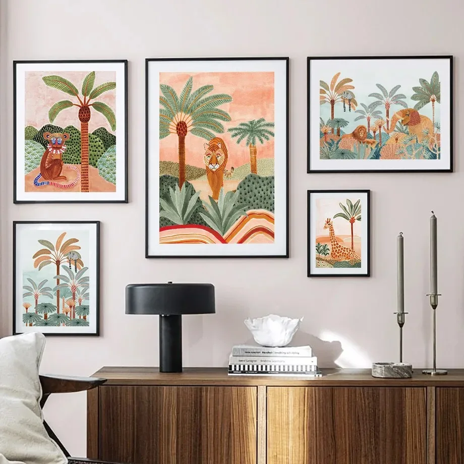 Boho Jungle Dieren Tijger Aap  - Baby Nursery Tree recensie en prijs