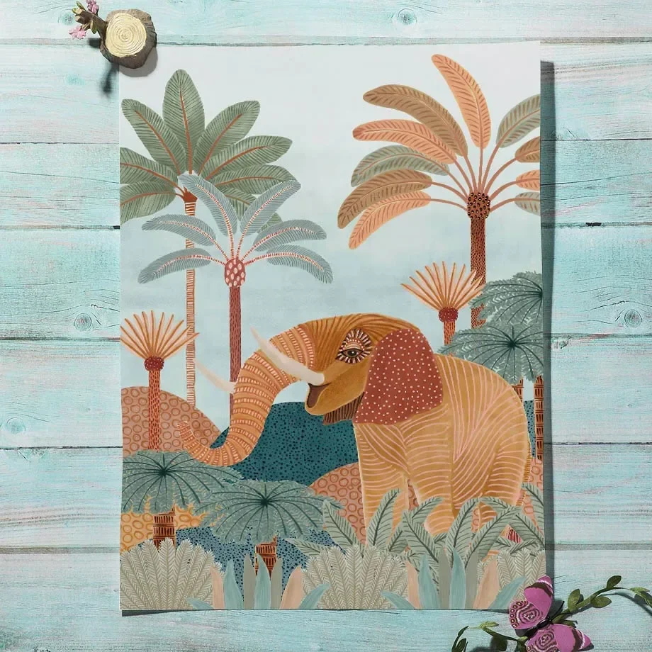 Boho Jungle Dieren Tijger Aap  - Baby Nursery Tree recensie en prijs