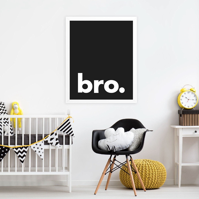 Bro. Print Minimalistische Typ - Baby Nursery Quotes Wall Art recensie en prijs