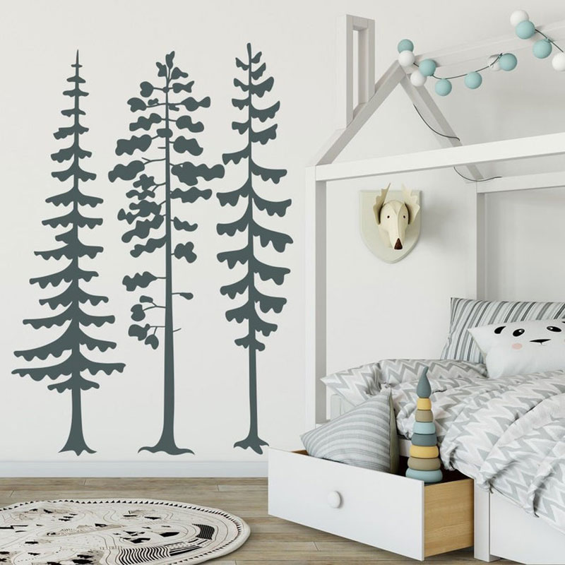Minimalistische bos dennenboom - Baby Nursery Tree recensie en prijs