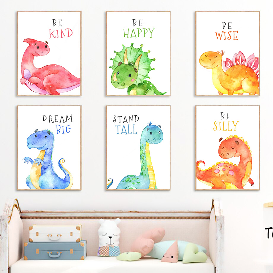 Cartoon Dinosaurus Quotes Wall - Baby Nursery Quotes Wall Art recensie en prijs