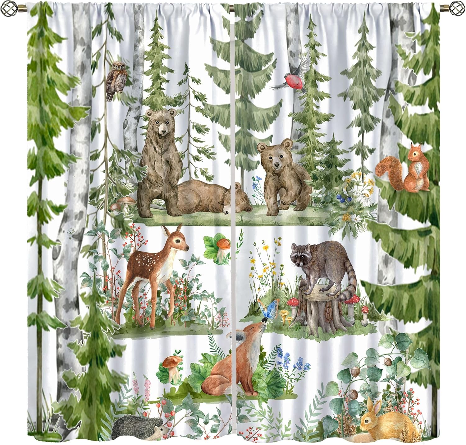 Forest Animal Curtains for Kid - Baby Nursery Tree recensie en prijs