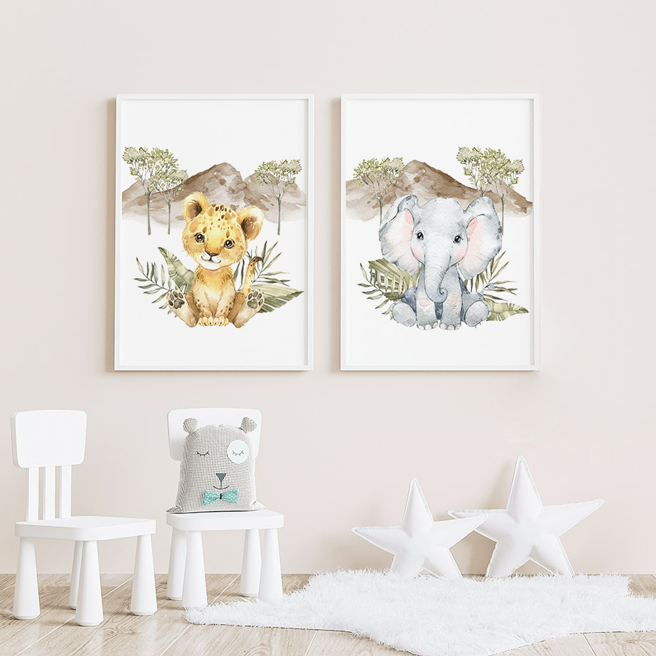 Giraffe Zebra Olifant Leeuw Ni - Baby Nursery Tree recensie en prijs