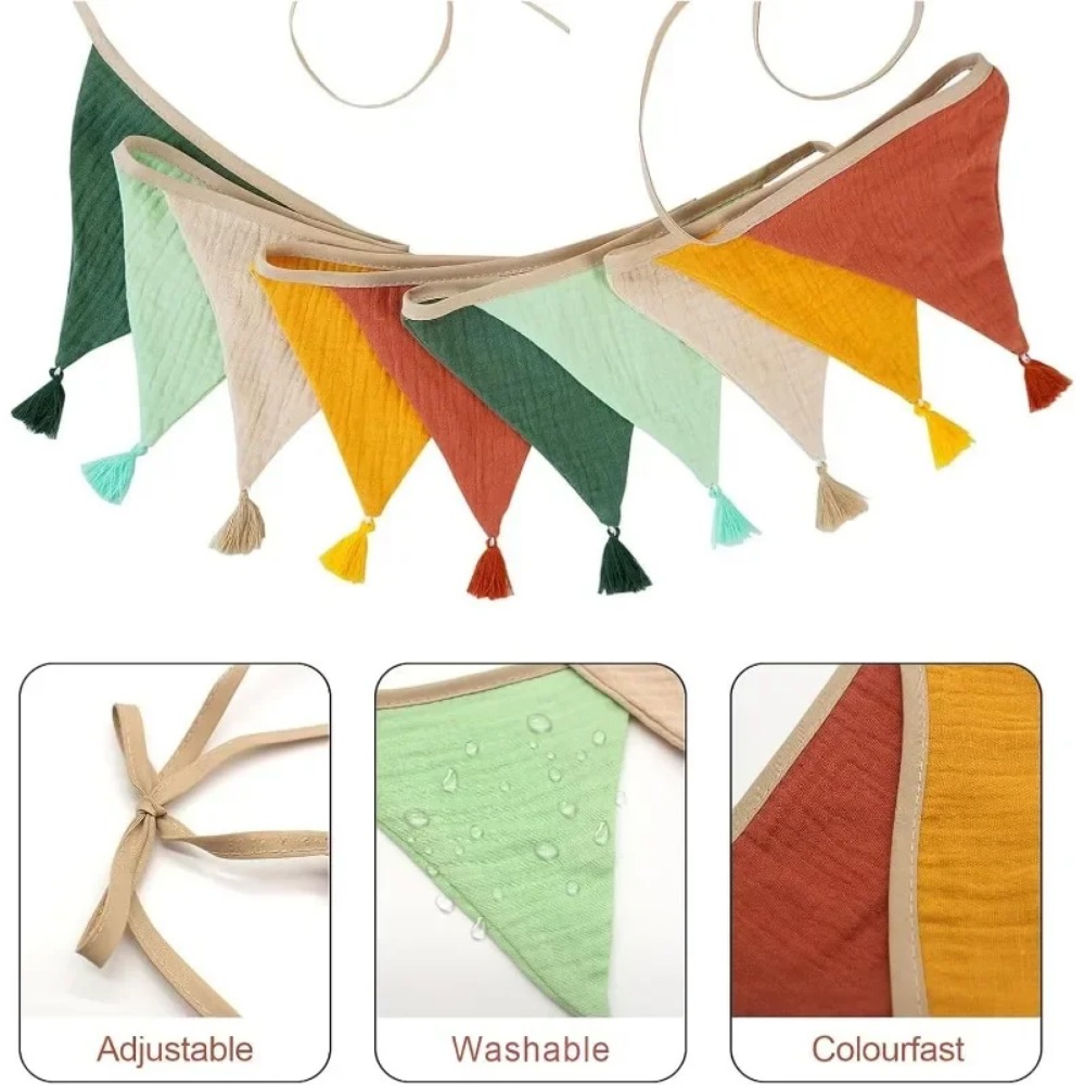 10 STUKS Stoffen Vlaggenbanner - Baby Nursery Bunting recensie en prijs
