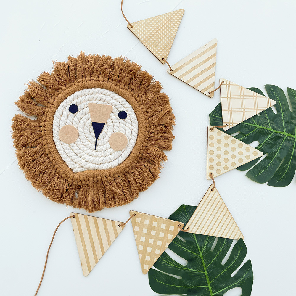 Nordic Houten Driehoek Vlag Mu - Baby Nursery Bunting recensie en prijs
